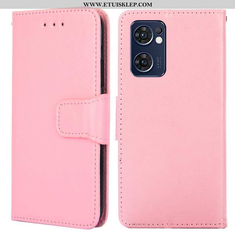 Etui Folio do Oppo Find X5 Lite Skórzany Futerał Kolorowa Klapka Magnetyczna